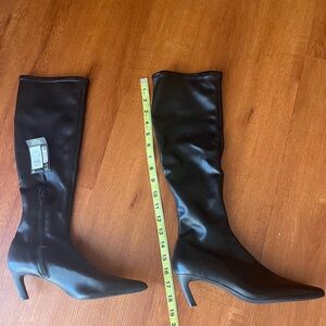 Primark Black Heeled Knee-High Boots